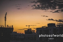 Crane pic in gorgeous sunset